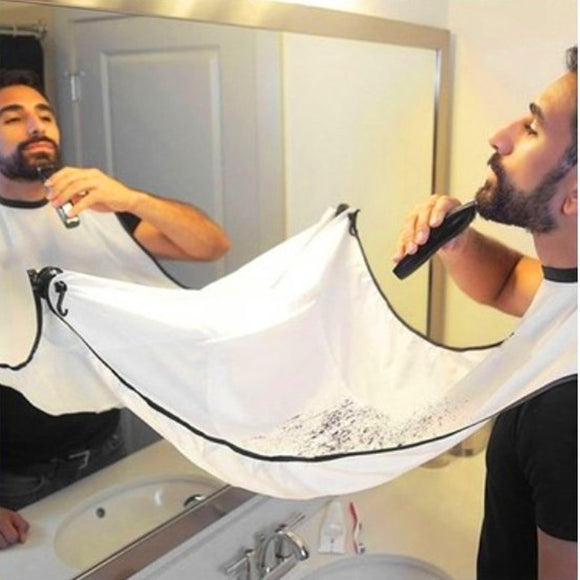 Beard Care Shave Apron Bib Trimmer Cape Sink Black Shaving Clean Tool