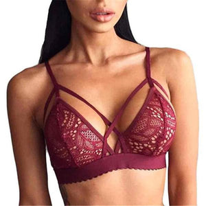 3 Color Sexy Hollow 0ut Fun Underwear Bra